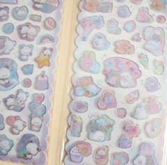 Panda Pastel and Obakenu pastel sticker set of 2 brand new