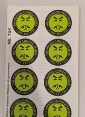 210 MR YUK STICKERS 21 SHEETS OF 10 EACH MAKE YOUR HOME SAFER FOR YOUR CHILDREN