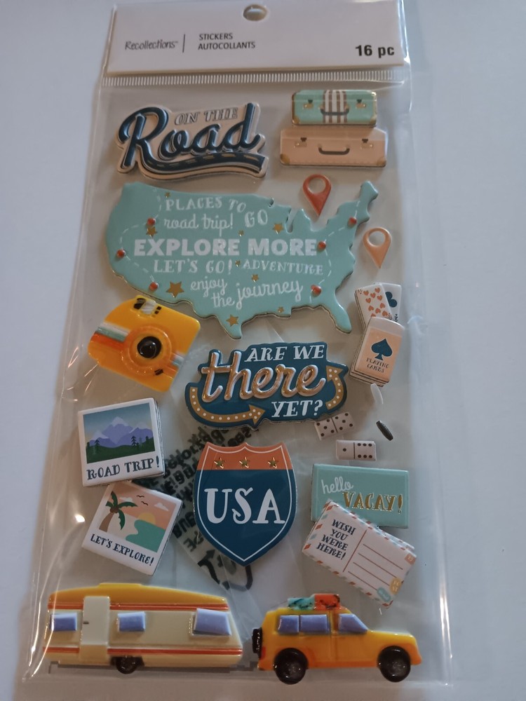 Recollections Stickers Road Trip USA Car Camper Camera Are We There Yet? Luggage