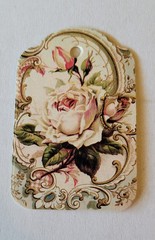 Lot of 12 Floral Gift Tags, Journal, Scrapbooking, Card Making Tags