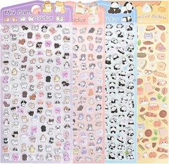 500+ Mini Puffy Stickers 4 Sheets Kawaii
