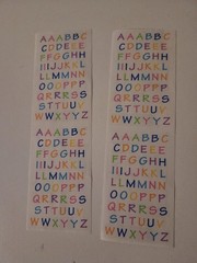 Mrs Grossman ALPHABITSY MULTI COLOR Stickers 2 Strips