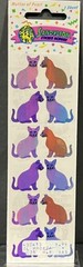 Rare Vintage Stickers NIP Sandy Lion Mother Of Pearl Opal Iridescent Kitty Cats