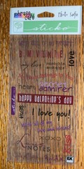 Sticko Phrase Cafe Happy Valentines Day Love Notes Kiss By Mine Heart Stickers