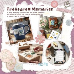 540PCS Vintage Floral Scrapbook Stickers Paper Junk Journal Planner Craft Set
