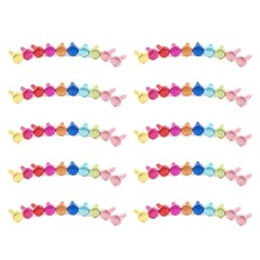 100pcs Mini Round Brads Pattern Clip Metal Sealing Clips for Scrapbooking Paper