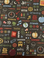 40 Sheets Scrapbook Card Stock Paper Foil Embossed Die Cuts Kids School Apple