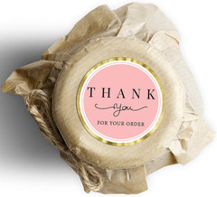 500 Thank You for Your Order Stickers, Chic Pink Thank You Stickers for Small Bu
