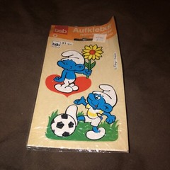 Vintage 1980s bsb Aufkleber Peyo Smurf Stickers Autocollantt NOS Smurf