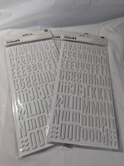 Thickers White Glitter Foam Letter Stickers 6″X11″ Sheets 3 packs