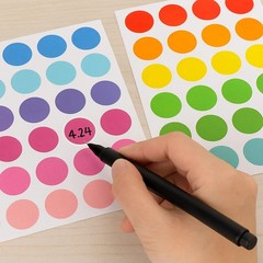 3360PCS Colored Dot Stickers Round Coding Labels, 12 Color Polka Circle Label…