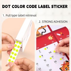 1/4 Inch Circle Sticker Labels,1000 Stickers Round Color Coding Circle Dots S…