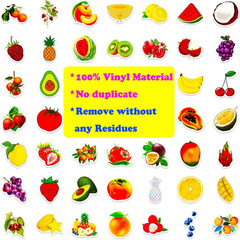Fruit Stickers, 100 Pcs Cute Fruits Stickers Pack, Colorful VSCO Waterproof Stic
