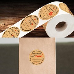 Jam and Jelly Jar Canning Labels for Mason Jars and More(2″ Round 500/roll) with