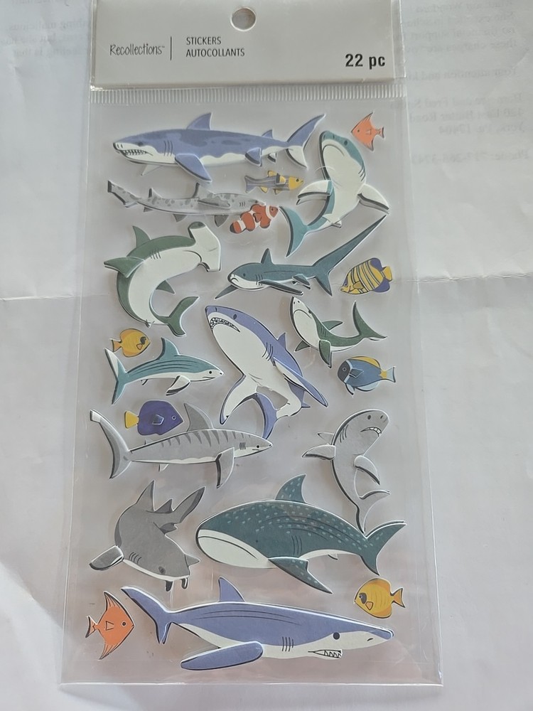 Recollections SHARKS 🦈 Scrapbooking Stickers