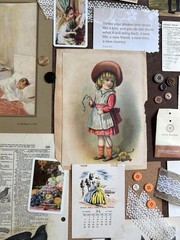 80 Piece Vintage Junk Journal Ephemera Kit Romantic Victorian & Nature Themed