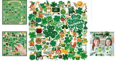 Vibrant St. Patrick’s Day Crafts Stickers – 120 Non-Toxic Kids Party Favors