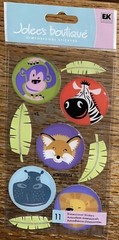 RARE Jolees Cute Monkey Around Banana Zoo Jungle Animal Safari Scrapbook STICKER