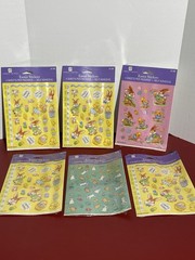 6 Packs of Vintage Easter Stickers, Each Pack Contains 4 Sheets of Stickers
