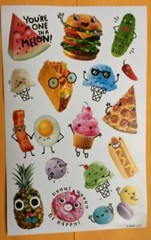 Themed /Food, Ice Cream, Donuts, Emoji. Everyday Sticker Single Sheet