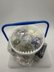 Craft Organizer Carry Case w/Sequins Pearls Rhinestones Brads Embellishments NEW