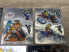 Vintage 1980’s Metallic Foil Vending Sticker Lot BMX Bikes Cars Motorcycle