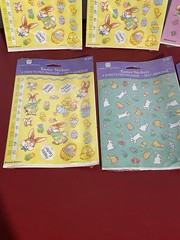 6 Packs of Vintage Easter Stickers, Each Pack Contains 4 Sheets of Stickers