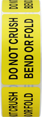 1X2 Inch DO NOT Crush Bend or FOLD Warning Shipping Stickers Self Adhesive Label