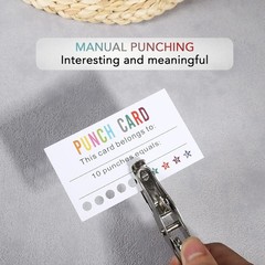 Fun Reward Punch Cards for Teachers & Parents – 200 Pack with Hole Puncher