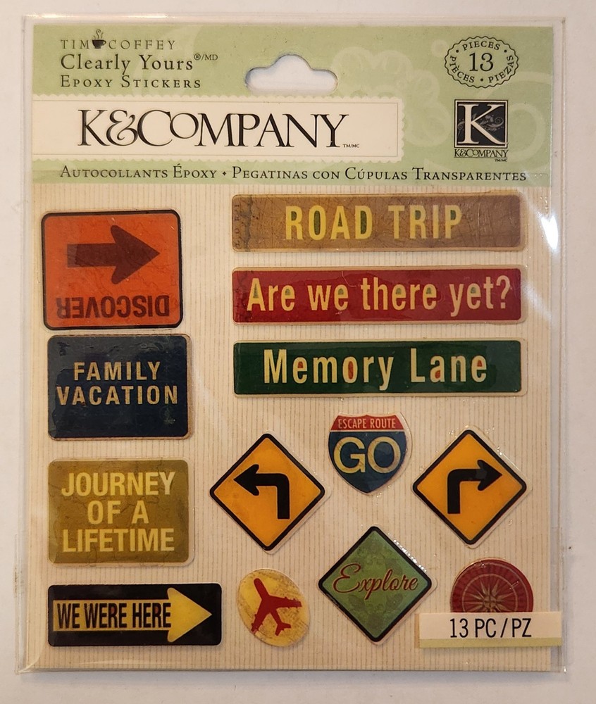 K&Company Travel Road Sign Stickers