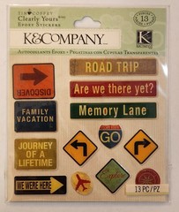K&Company Travel Road Sign Stickers