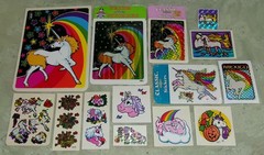 Vintage 80s BJ Decal Specialties Unicorn Sticker Lot Prism Vinyl Foil Rainbow