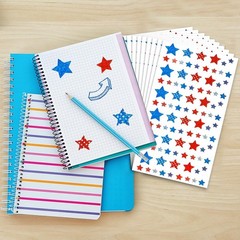 Patriotic Stickers, 900 PCS 4Th of July Stickers, 10 Sheets Red White Blue Glitt