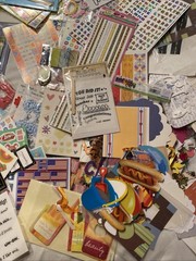 Scrapbooking Mixed Lot of Stickers Die Cuts Chipboard No Bunny Jolee’s Colorbok