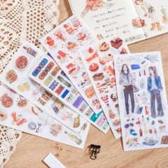 Cartoon Flowers Leaves Sticker Diary Scrapbook Stationery Stickers Supplies 3pcs