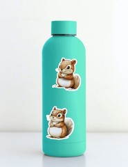Cute Chubby Squirrel Die Cut Vinyl Stickers Set Scrapbooking Laptop Waterbottle