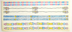 Pregnancy Borders Sleep Tight Baby RETIRED RARE Sandylion Stickers *yellow edge