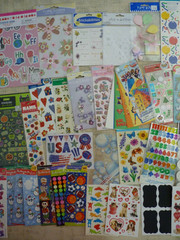 Mixed Sticker Lot (150+) Various Themes Companies Complete & Partial Sheets