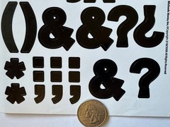 BLACK 1-1/4” ALPHABET Stickers(4 sheet)Making Memories•Letters•Numbers •Words•
