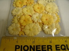 Paper Flowers Card Scrapbook Embellishments – Yellow – 3 packs
