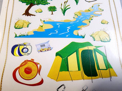 Camping Hiking Stickers Tents Trees Scrapbooking Junk Journal Planner Stickers