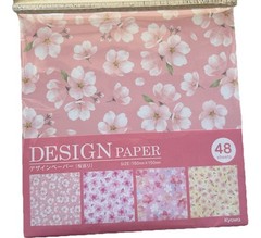 Japanese Sakura Sticker & Origami Paper Set Made in Japan Kawaii Craft
