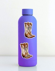 Cowboy Boots Die Cut Vinyl Stickers Set Notebook Laptop WaterBottle