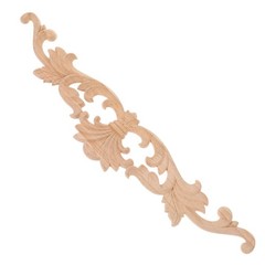 Wooden Carving Applique Khaki Unfinished for Cabinet Door Embellishment
