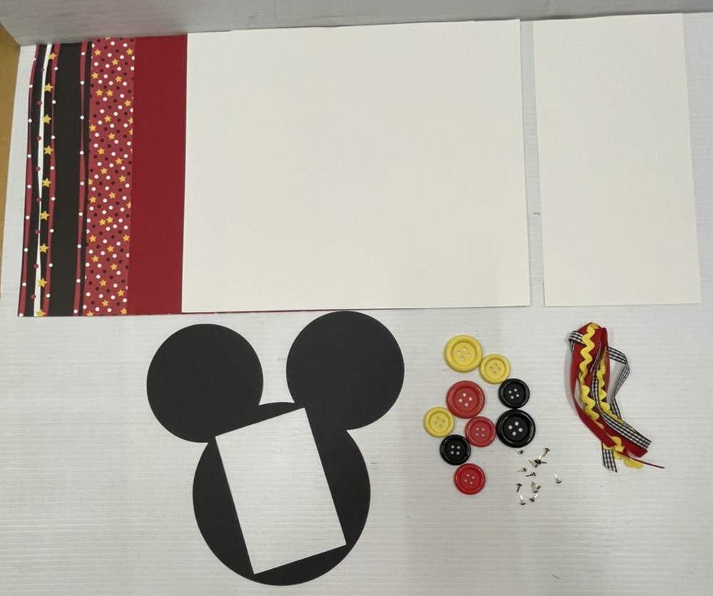 Disney Mickey Mouse 2 Page Layout Basic Scrapbooking Kit with Free Shipping