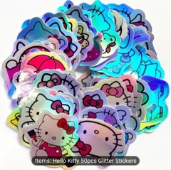 50 Hello Kitty Glitter Stickers