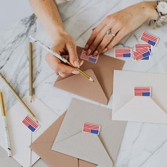 Large American Flag Stickers – Patriotic USA Decals for Parades & Events (250 Pa
