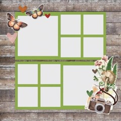 SS Page Pieces Vintage Woodland Bits Nature Camera Mushrooms Butterflies