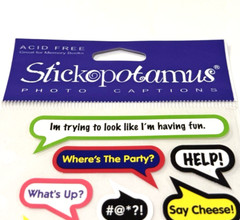 Stickopotamus Photo Bubble Captions Stickers Scrapbook Help Say Cheese Smile NEW