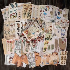 200 Vintage Scrapbook Supplies for Journals, Planners, and Collage Art